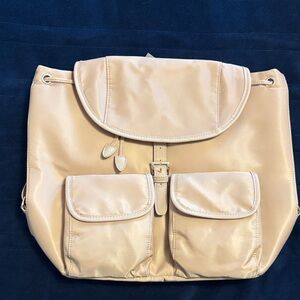 Year of Ours Taupe Nylon Backpack with Front Pockets